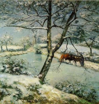 Camille Pissarro : Winter at Montfoucault